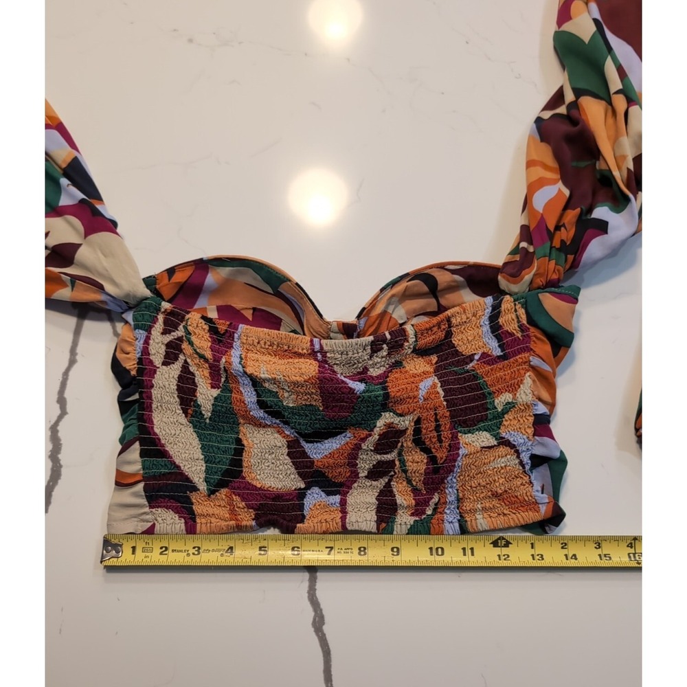 Live 4 Truth Anthropogy Boho Bell Sleeve Cropped Blouse & Pants Leaves Size M - Picture 16 of 16